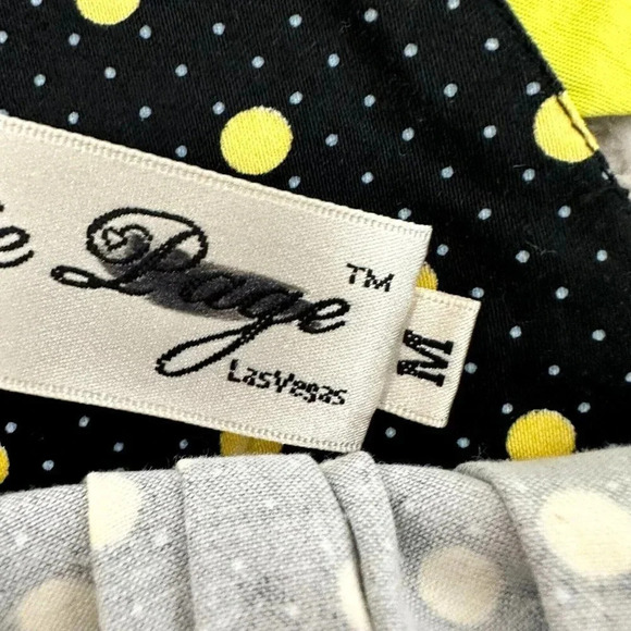 Bettie Page Las Vegas Dress Womens Medium Pin Up Retro Polka Dot Wiggle Pencil - Picture 9 of 16